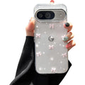 Handmade 3D Pearl Bow Clear Soft TPU Phone Case